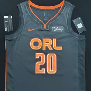 NWT Nike Markelle Fultz Orlando Magic #5 Charcoal/Orange City Swingman Jersey S